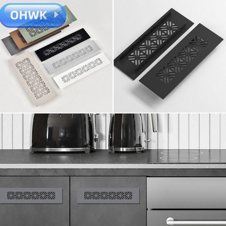 โอ้ว ปกช่องลมอลูมิเนียมอัลลอยด์5080มิลลิเมตรกว้างระบายอากาศตกแต่งทนทานสี่เหลี่ยมผืนผ้าบานเกล็ดตาข่ายระบายอากาศระบายอากาศตาข่ายระบายอากาศระบายอากาศตะแกรงปกตู้เสื้อผ้ารองเ