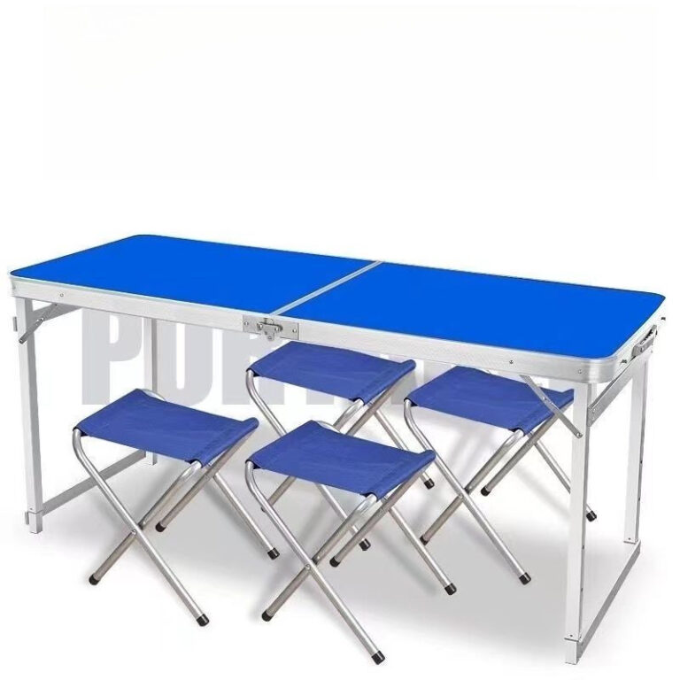 โต๊ะและเก้าอี้กลางแจ้งพับรถอลูมิเนียมอัลลอยด์แบบพกพาแคมป์ปิ้งปิกนิกโต๊ะอุปกรณ์ตั้งแคมป์กลางแจ้ง