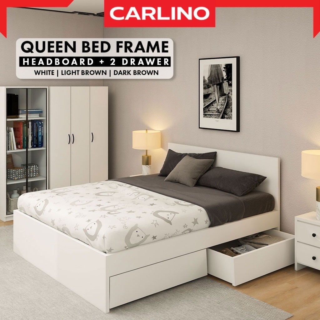 พร้อมส่ง โครงเตียง เตียงนอนไม้ ขนาด 5ฟุตสวยเรียบง่าย สไตล์ Minimal แข็งแรง คุณภาพมาตรฐานส่งออก Snow Queen Bed Frame