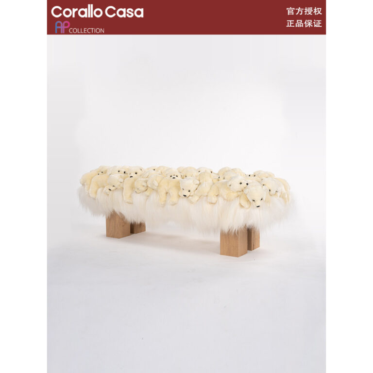 ในสต็อก APcollection เบลเยียมนำเข้า รุ่นจำกัด สตูลหมีขั้วโลกทำมือ