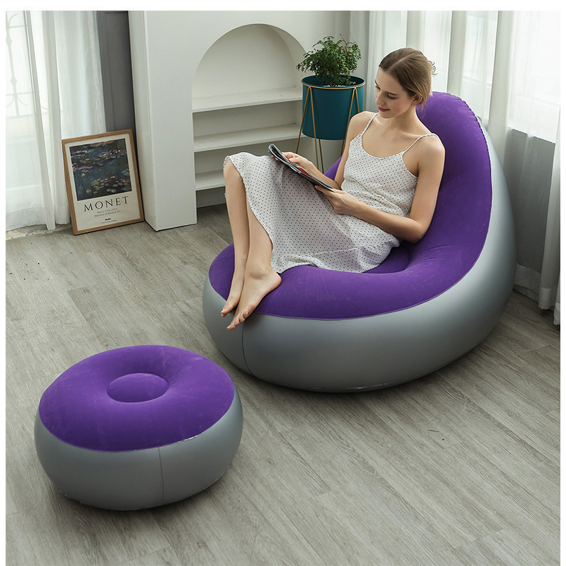 ขี้เกียจโซฟาถุงถั่วเดียวเสื่อทาทามิห้องนอนระเบียงเก้าอี้เลานจ์เตียงโซฟาขนาดเล็กพับพองชัย