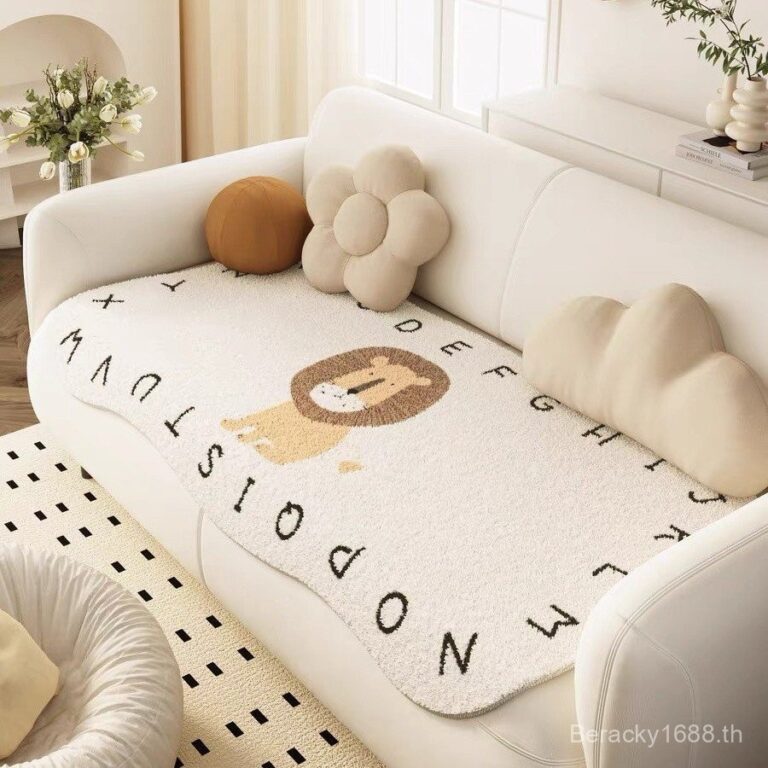 คัดสรรระดับพรีเมียม หมอนอิงโซฟาหนังขนฟูฤดูหนาว ปกหนาไม่ลื่น หมอนอิงการ์ตูน ปกไม่สม่ำเสมอ ปกพิเศษ