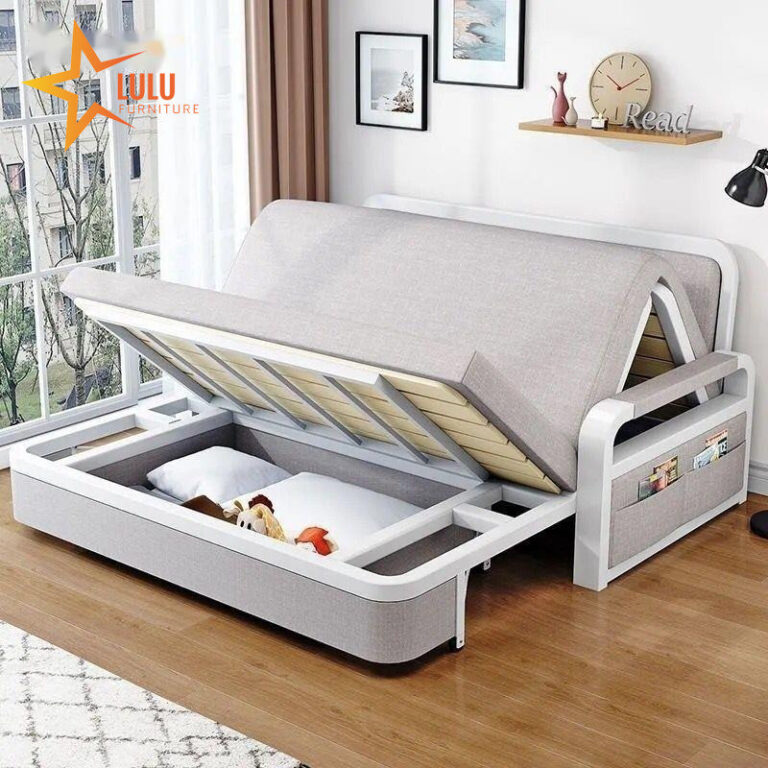 LULU sofa bed สองวัตถุประสงค์พับห้องนั่งเล่นมัลติฟังก์ชั่กล้องส่องทางไกลสุทธิสีแดงที่ถอดออกได้โซฟาห้องนอนเตียง