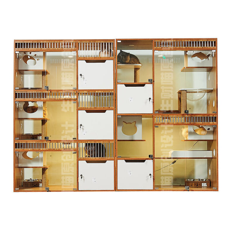 การประกันคุณภาพ Pet Cabinet Cat Villa Solid Wood Cat Cage Cat Delivery Room Breeding Cabinet Lu