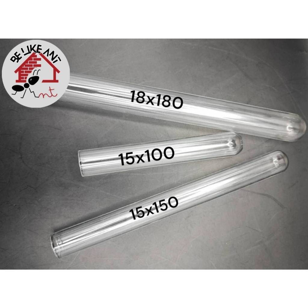 พร้อมส่งในไทยหลอดทดลอง หลอดพลาสติก หลอดแก้ว สำหรับเลี้ยงมดแบบธรรมดา