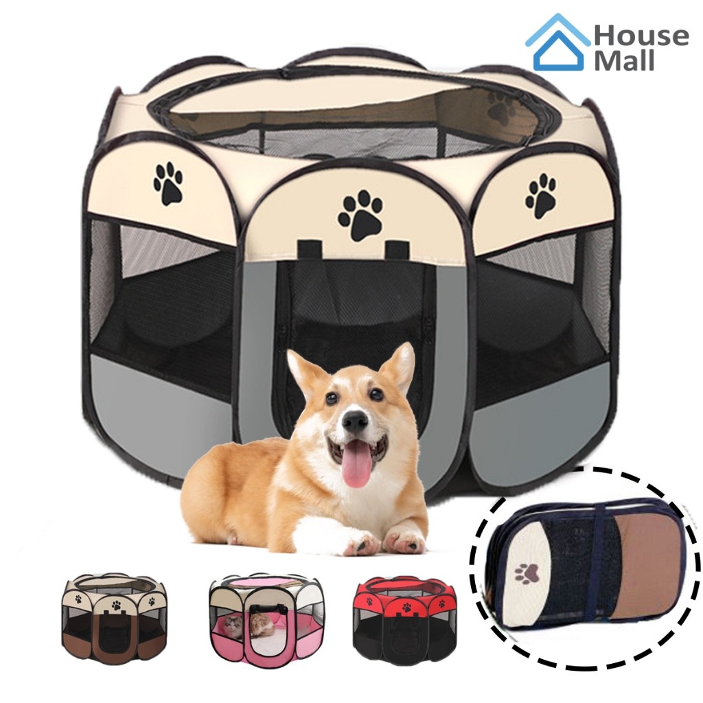 คอกสัตว์เลี้ยง พับได้ 8 เหลื่ยม ที่นอนสุนัขพกพา คอกสุนัขพกพา ที่นอนแมว คอกแมว คอกหมา กรงสัตว์เลี้ยง กรงแมว กันยุง กันน้ำ