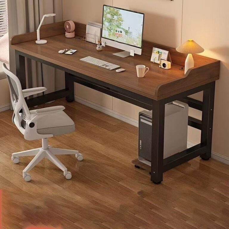 โต๊ะคอมพิวเตอร์หน้าแรกโต๊ะทำงานโต๊ะทำงานนักเรียนโต๊ะเรียนสองห้องนอนชั้นโต๊ะทำงานง่ายพร้อมแผ่นกั้น