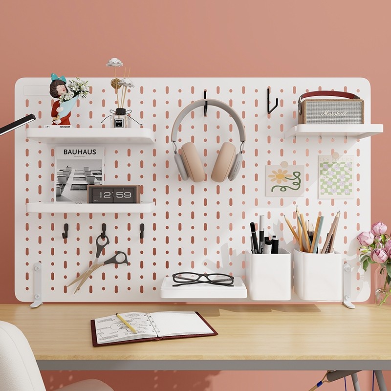 Pegboard ขาตั้งกระดานปักหมุด แผ่นวางของติดผนัง แบบติดผนัง อเนกประสงค์ DIY
