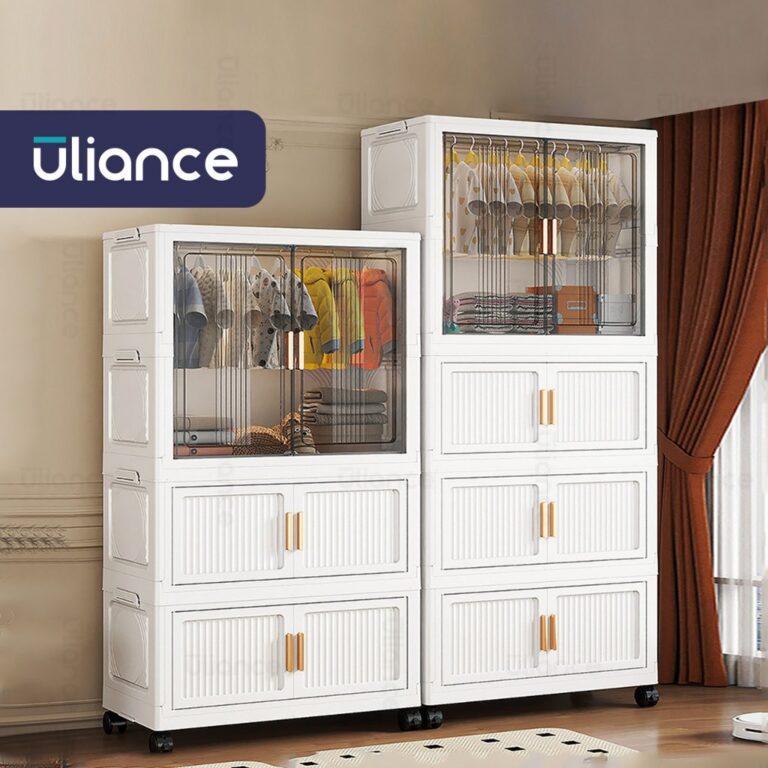 Uliance 5580 ซมตู้สาหรับเสื้อผ้าตู้เก็บพับได้ตู้เสื้อผ้า Durabox Megabox