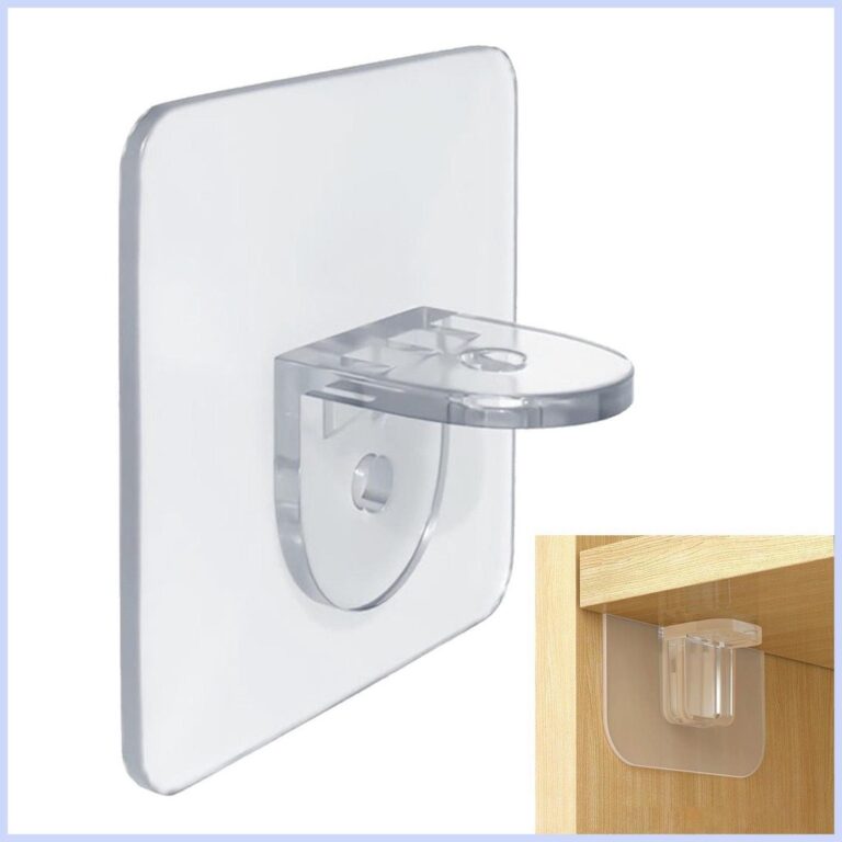 คลิปยึดชั้นวางของ แบบใส ไม่ต้องเจาะรู สาหรับตู้เสื้อผ้า