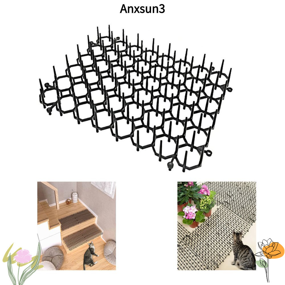 ANXSUN3 เสื่อป้องกันการปีนเขาสาหรับสัตว์เลี้ยงพลาสติกนุ่ม Prick Cat Repellent Matสามารถซ้อนตารางไม่มี Harm Antivandalism Mat ในร่มและกลางแจ้ง