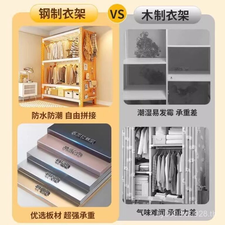 ตู้เสื้อผ้าแบบเปิดประกอบในห้องนอน ชั้นวางเสื้อเรียบง่าย ชั้นเก็บของเหล็กเข้ามุม ชั้นเก็บของแบบ Pegboard A3MS