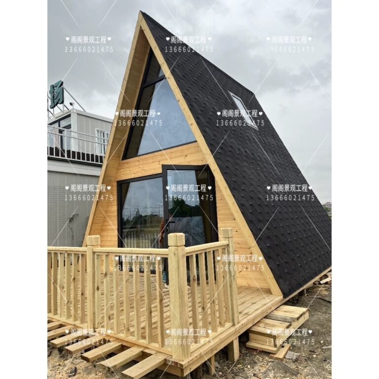 บ้านไม้สามเหลี่ยม โฮมสเตย์ กาแฟ พื้นที่สวยงาม แคมป์ปิ้ง อินเทอร์เน็ต เซเลบริตี้ กลางแจ้ง วิลล่าพกพา บ้านป้องกันการกัดกร่อน บ้านฟาร์ม บ้านไม้