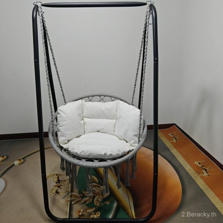 คัดสรรระดับพรีเมียม ชิงช้าเก้าอี้แขวนในบ้าน สำหรับบ้านเดี่ยว ระเบียง ตาข่ายเก้าอี้ ผ้าฝ้ายเชือกทอ เก้าอี้หวาย ชิงช้าเก้าอี้ขี้เกียจ