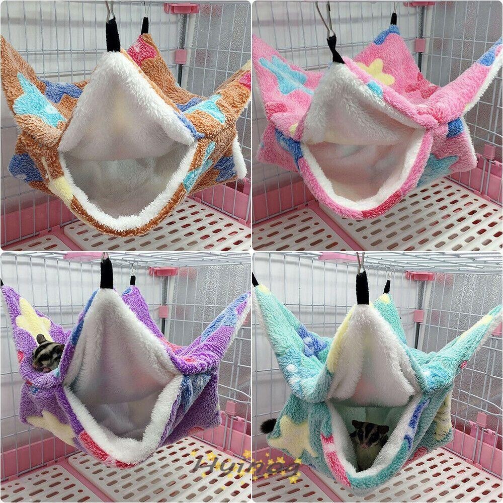 HYINOG Pet Hammock Ferret Rat Warm Plush กระรอกเตียง