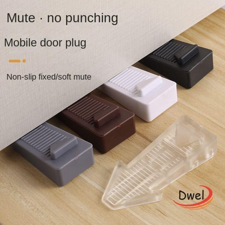 ดีเวล ที่ยึดพื้น ตัวป้องกันผนังกันลื่นที่กั้นประตู ตัวกั้นประตูแบบตายตัวแบบซ่อนซิลิโคน บ้าน