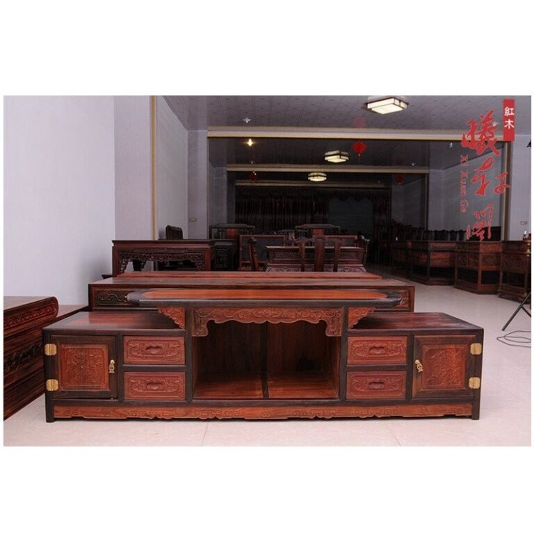 ไม้จันทน์แดง เฟอร์นิเจอร์สไตล์จีน ไม้จันทน์แดงคลาสสิกยุคหมิงและชิง ตู้วางทีวีไม้ก้านแดงใหญ่ ตู้วางทีวีไม้เนื้อแข็ง ตู้พื้น