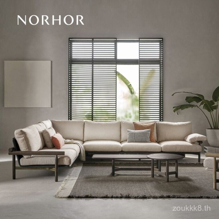 ลด 50โซฟาเข้ามุมสามที่นั่งไม้เนื้อแข็งสไตล์ D8WabiSabi นำเข้าจากเอเชียตะวันออกเฉียงใต้