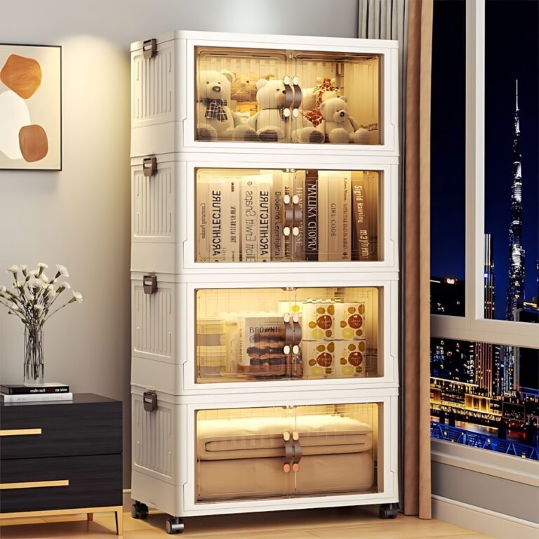 zombie ตู้เก็บของ 75cm 65cm 55cm ตู้อเนกประสงค์ ตู้เก็บของแบบพับได้ พื้นที่ขนาดใหญ่มีล้อด้านล่าง