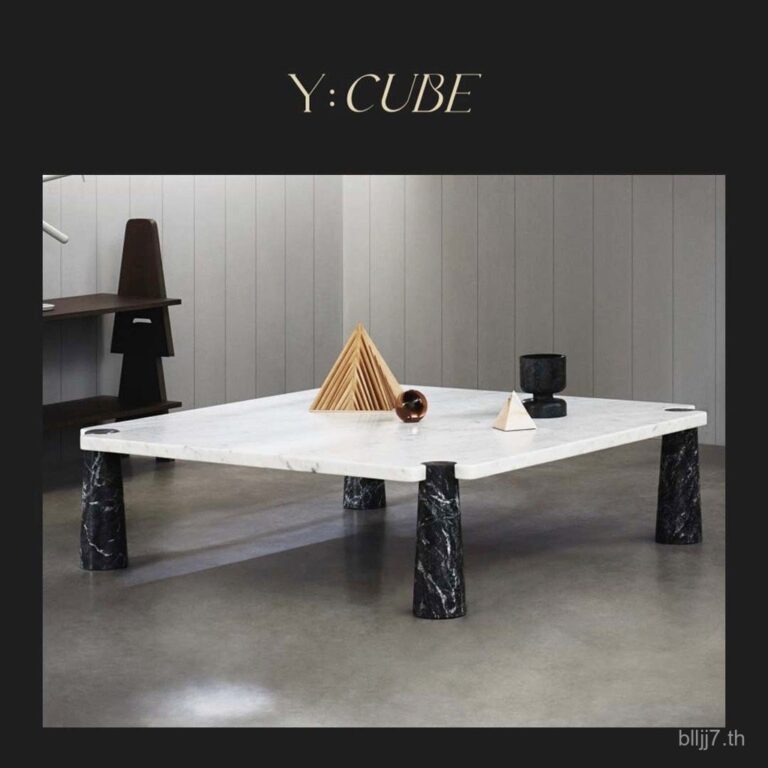 โต๊ะสไตล์เซเลบริตี้ดีไซน์หินสีขาวดำนำเข้าจากอิตาลี YCUBE Agapecasa Eros