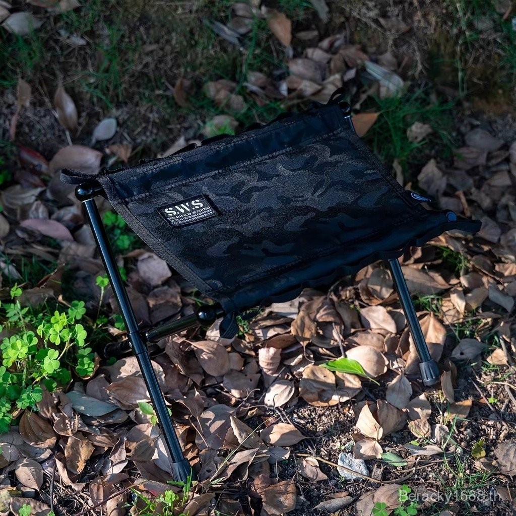 เก้าอี้พับกลางแจ้ง SWS เก้าอี้แคมป์ปิ้งยุทธวิธีน้ำหนักเบาพกพาสะดวกสำหรับการวาดภาพ เดินป่า รถไฟความเร็วสูง เก้าอี้ตกปลา