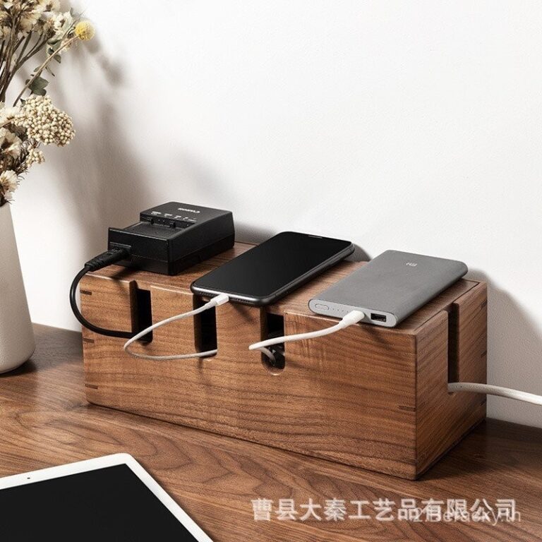 คัดสรรระดับพรีเมียม กล่องจัดระเบียบสายเคเบิลไม้ ที่เก็บสายไฟบนโต๊ะ ชุดที่ยึดปลั๊กไฟ กล่องเก็บกล่องรับสัญญาณ กล่องจัดเก็บสายไฟ