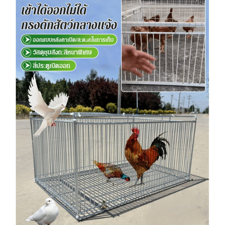 จัดส่งตลอด 24Hเข้าได้ออกไม่ได้กรงดักสัตว์อเนกประสงค์สำหรับใช้กลางแจ้งกรงดักแมว กรงดักแมวคะส เหล็กเส้น ชุบกาวาไนท กันสนิม พับได้ จับแมวจรจัด จับแมว ดักจับแมว