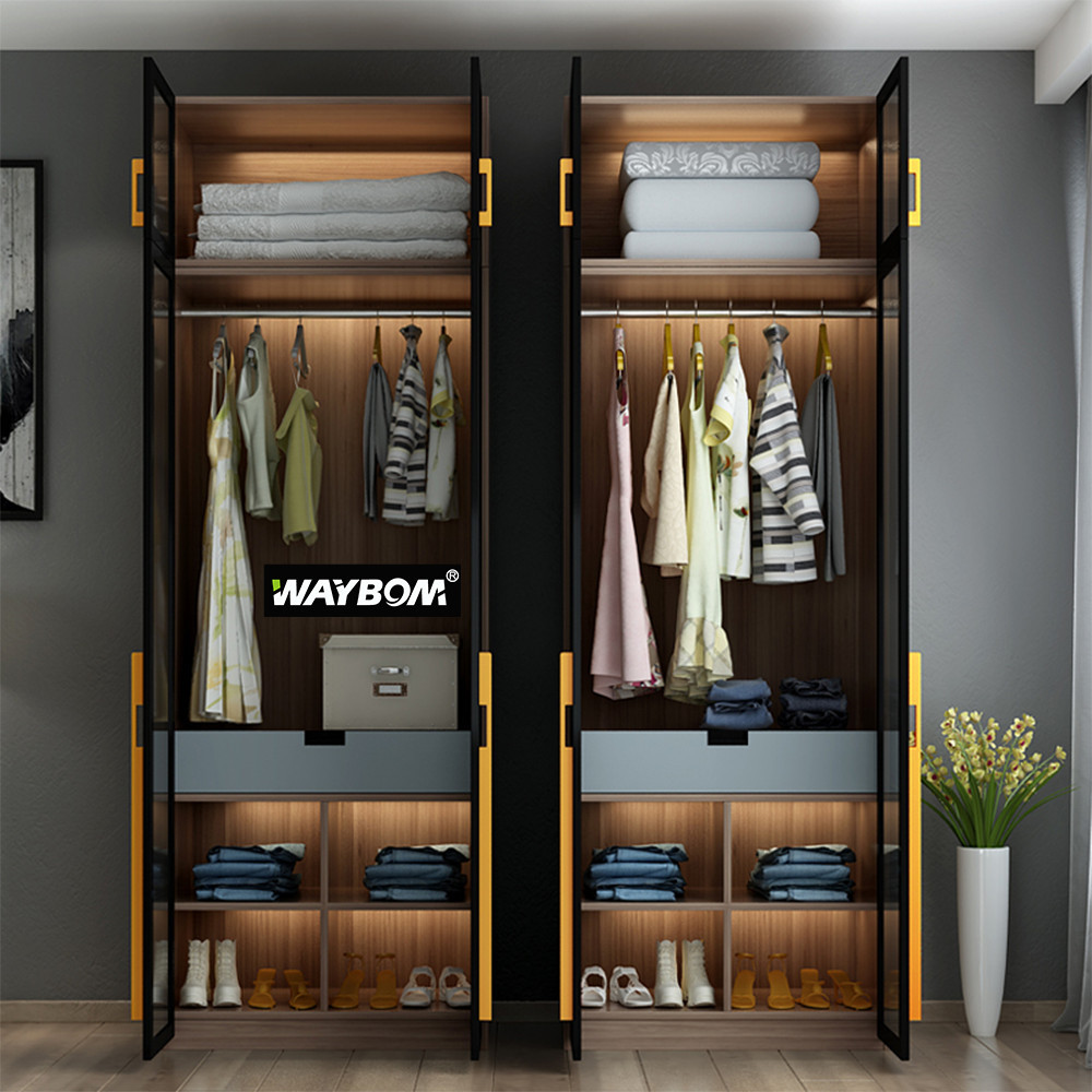 04Customized European Style Luxury Bedroom Furniture Whole Cloakroom Cupboard Closet Wall In Wardrobe