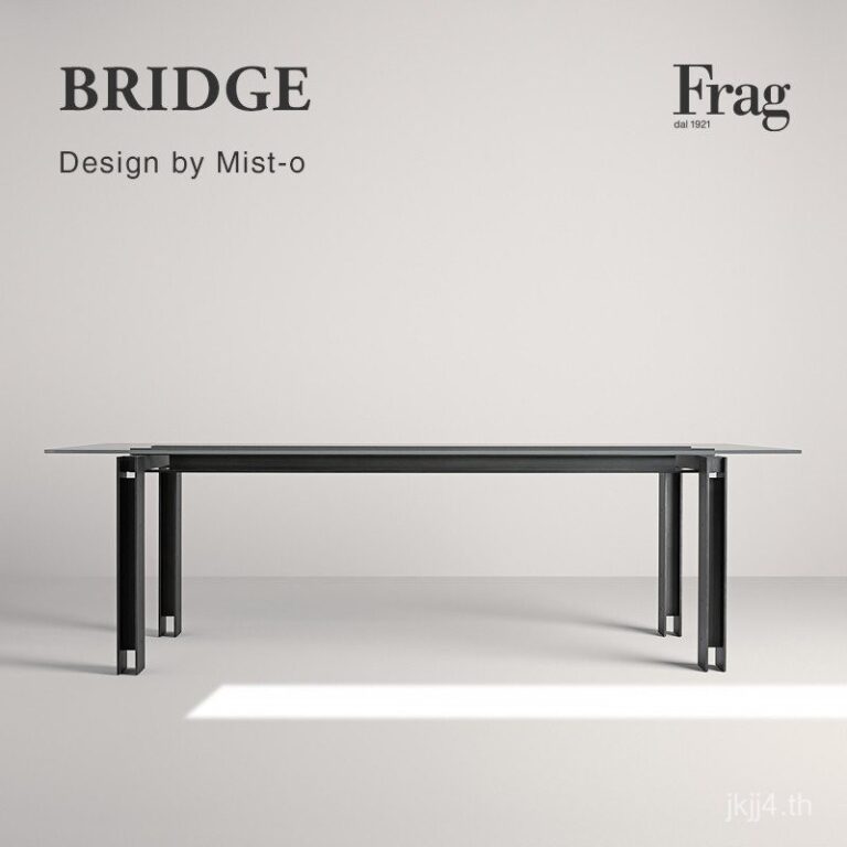 ลด 50 ในสต็อก โต๊ะรับประทานอาหารกระจก BRIDGE ขนาดยาว นำเข้าจากอิตาลี ต้นฉบับตัวอย่าง