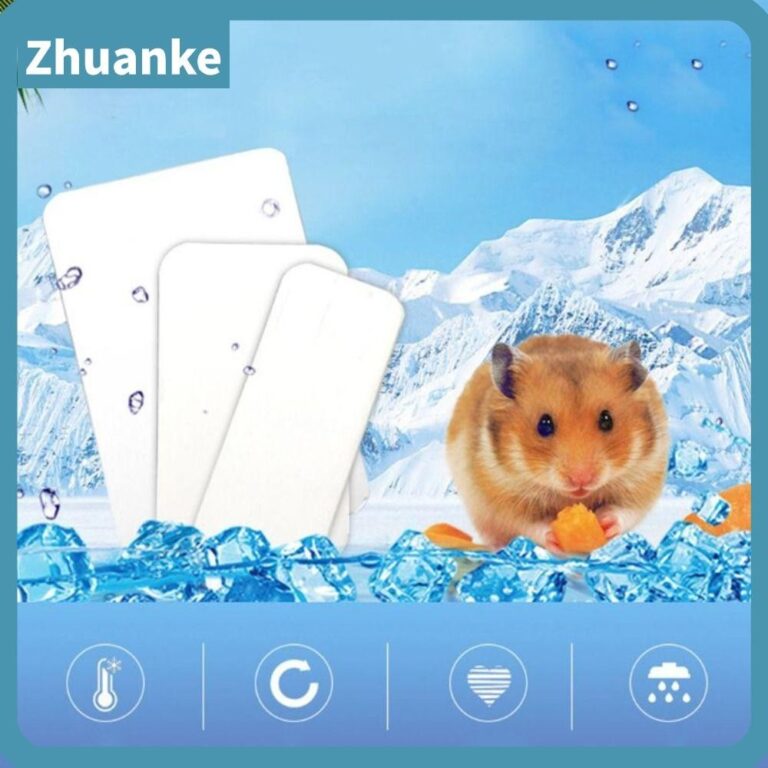 ZHUANKE แผ่นทาความเย็นหนูแฮมสเตอร์ แผ่นทาความเย็นสาหรับสัตว์เลี้ยงเงินอลูมิเนียมพลาสติก อุปกรณ์กระต่ายหนูแฮมสเตอร์เย็นแผ่นน้าแข็งสัตว์เลี