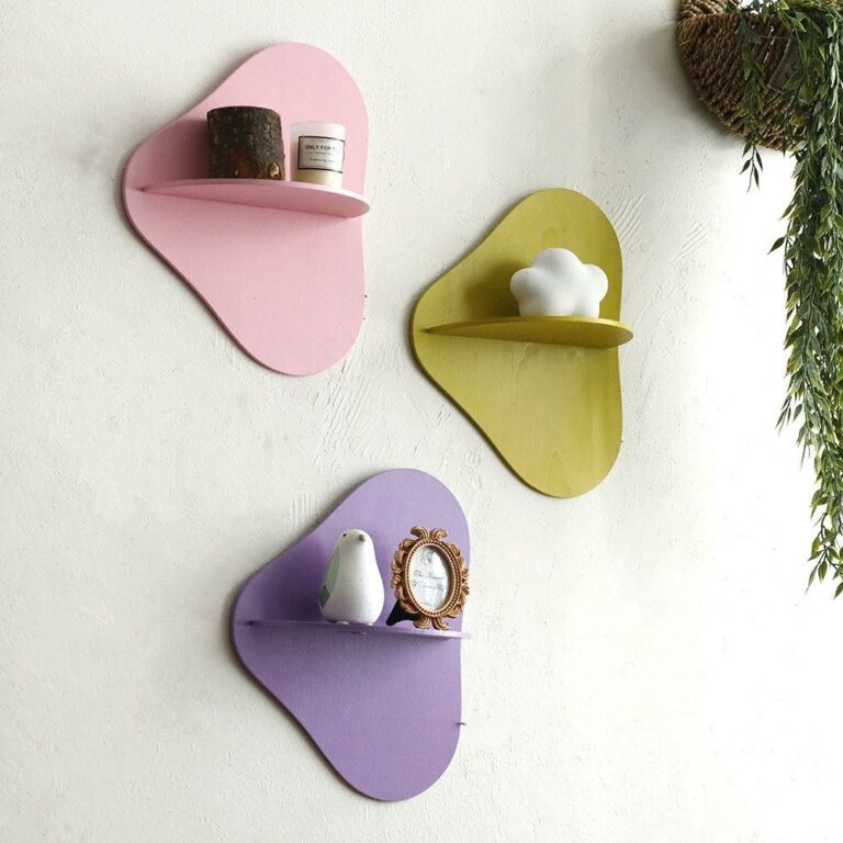 ของขวัญชั้นเก็บของไม้รูปเมฆสไตล์โบฮีเมียน ชั้นเก็บของคริสตัลแบบเรียบง่ายสำหรับตกแต่งบ้าน