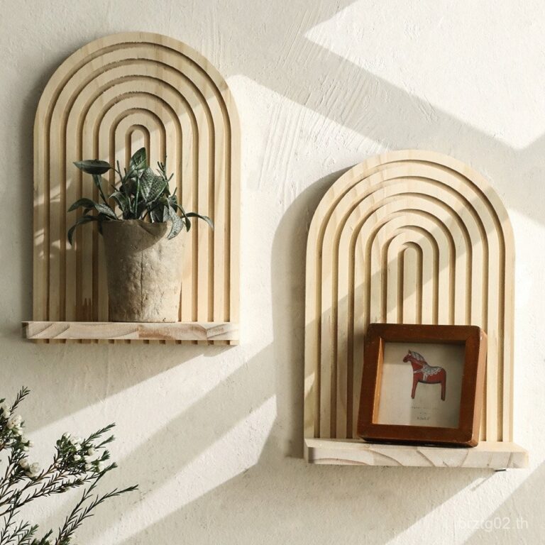 ของขวัญรูปประตูไม้เนื้อแข็งผนังกระถางดอกไม้ชั้นวางไม้งานฝีมือบ้านตกแต่งห้องนั่งเล่น