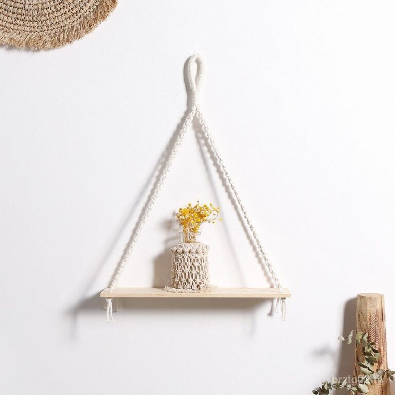 ของขวัญใหม่ ผ้าทอมือใหม่ ที่วางกระถางดอกไม้ ไม้กระดาน งานฝีมือไม้สำหรับร้านอาหารโฮมสเตย์