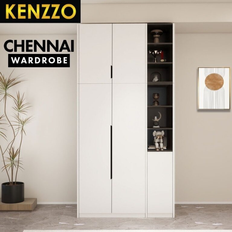Kenzzo ตู้เสื้อผ้าไม้ สูง 260 ซมสไตล์โมเดิร์น มินิมอล จุของได้มาก ตกแต่งห้องคุณให้ดูหรูหราCHENNAI Wooden Wardrobe