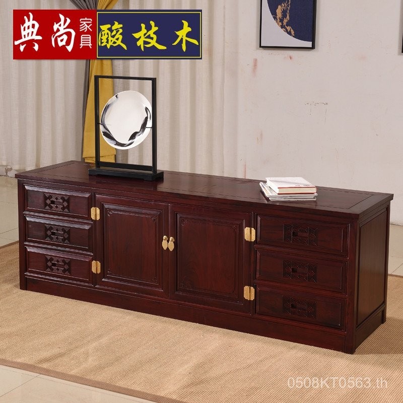 ตู้วางทีวีไม้เนื้อแข็งสำหรับห้องนั่งเล่น ตู้วางทีวีแอฟริกันไม้แดงเก็บของใหม่สไตล์จีนตู้พื้นเฟอร์นิเจอร์ไม้โรสวูดตู้เสียงและภาพ NWRT