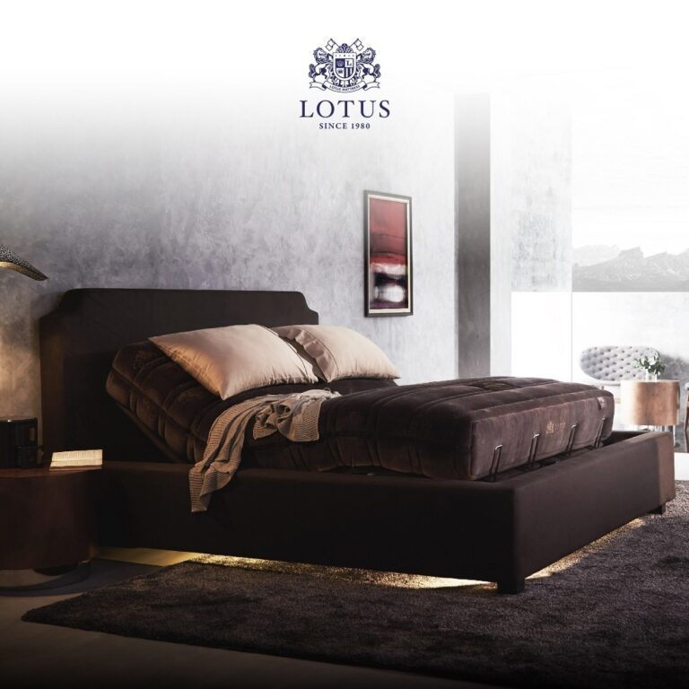 LOTUS เตียงปรับระดับไฟฟ้า รุ่น Slimflex III Majesto I Nodic ผ้าหุ้ม Damier 010203