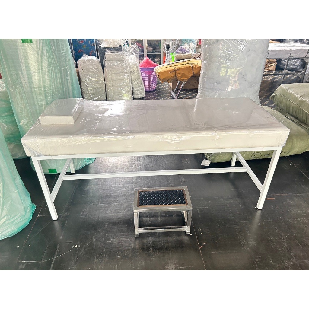 ส่งฟรีเตียงตรวจ ขาสีขาว สูง 70x170 สูง 72 cmใ มีโปรแถมผ้าปูฟรี