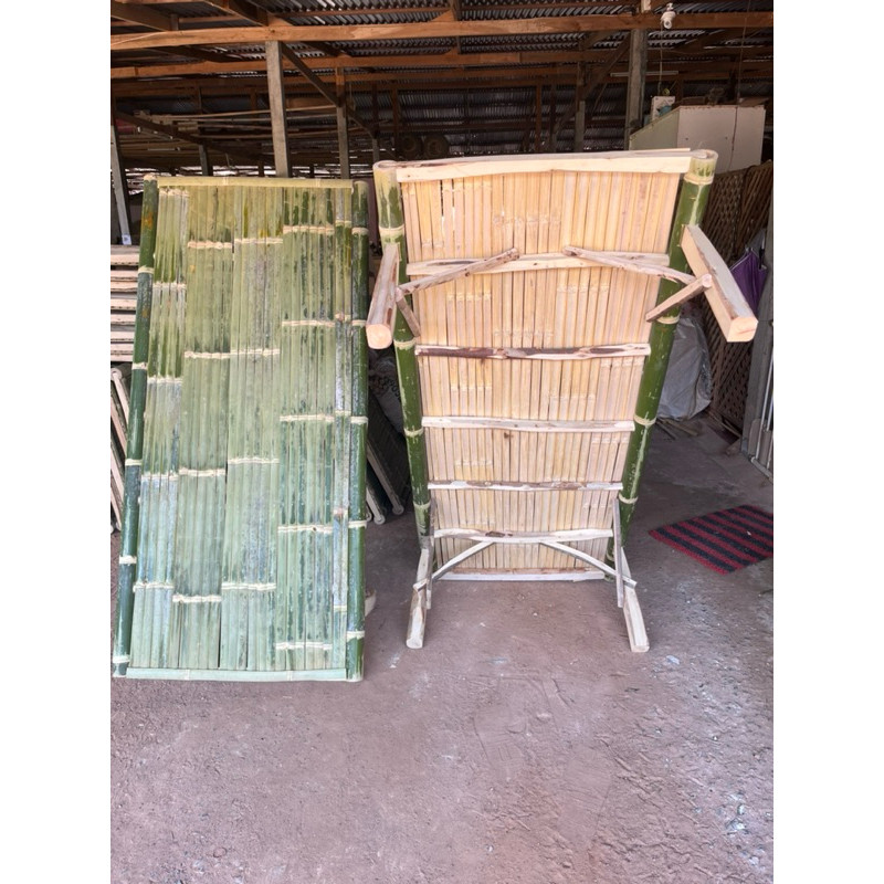 แคร่ไม้ไผ่ เตียงไม้ไผ่ กว้าง 70 ถึง 75 เซนต์ยาว 160 ถึง 165 เซนต์สูง 40 ถึง 45 เซนติเมตรกดสั่ง1ชิ้นต่อ1ออเดอร์