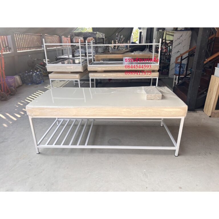 เตียงอโรม่าโครงเหล็กสีขาว แข็งแรงมาก massageoil oroma รับน้ำหนักได้มาก กว่า 300kg