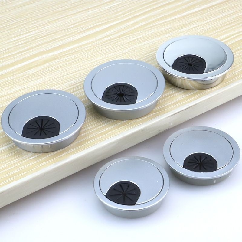 1ชิ้น ฝาปิดช่องร้อยสายไฟ ช่องร้อยสายไฟ ฝาปิดสายไฟ รูเจาะ 50 53 60 80 มม โต๊ะคอม โต๊ะทำงาน ทรงกลม วัสดุพลาสติก ABS