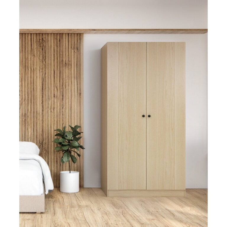 Luvora Dolap01 ตู้เสื้อผ้าไม้ บานเปิด2ประตู ขนาด90x180x55 แข็งแรงทนทาน