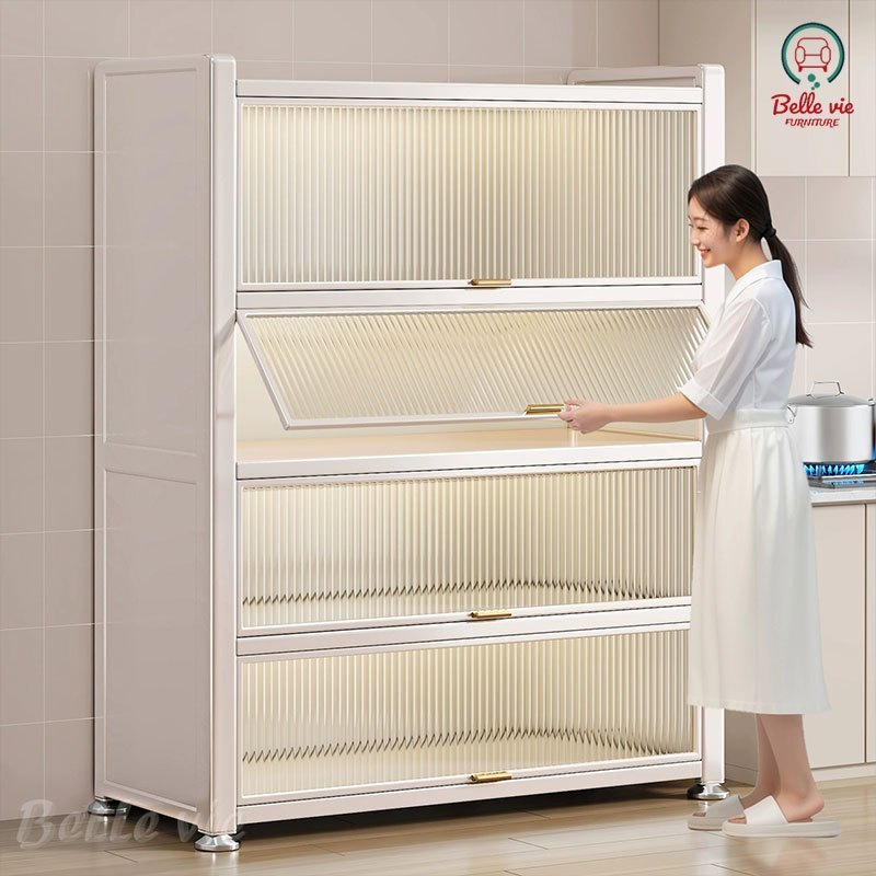 BV ตู้เก็บของ มีชั้นป้องกันสนิม กันน้ำ มีพื้นที่ในการจัดเก็บสินค้ามาก มีประตูตู้ที่โปร่งใส ดีไซน์เรียบง่ายและทันสมัย