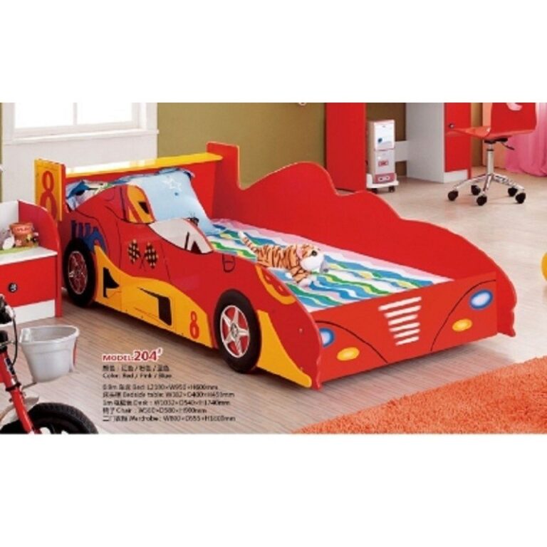 เตียงเด็ก รถแข่ง ขนาด 90 ซม สีแดง