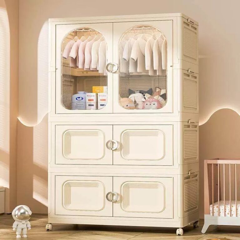 SAirice พับเก็บ ตู้เสื้อผ้า ความกว้าง 80 CMตู้เสื้อผ้าพับขนาดใหญ่ ตู้เก็บของอเนกประสงค์ความจุสูง ติดตั้งง่าย สไตล์โมเ