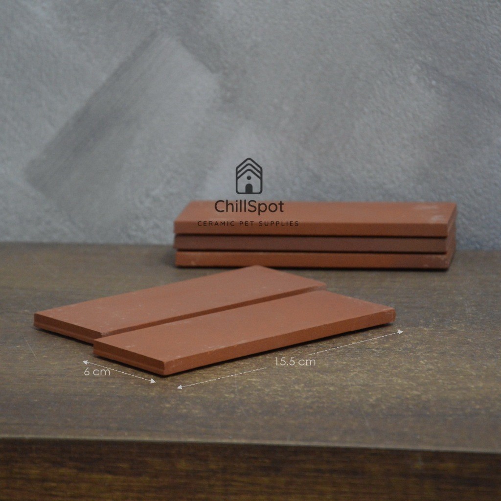 Terracotta Tile Plate Size 6 x 155 x 09 cm แผ่นกระเบื้องดินเผา ขนาด 6 x 155 x 09 ซม 1 ชิ้น