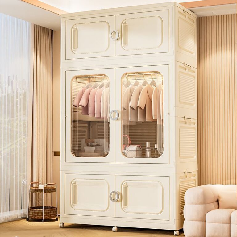 Kaman ตู้เสื้อผ้าเด็ก กันความชื้น ความจุขนาดใหญ่ 700ลิตร ความกว้าง 80ซม ตู้เสื้อผ้า ลิ้นชัก โต๊ะข้างเตียง