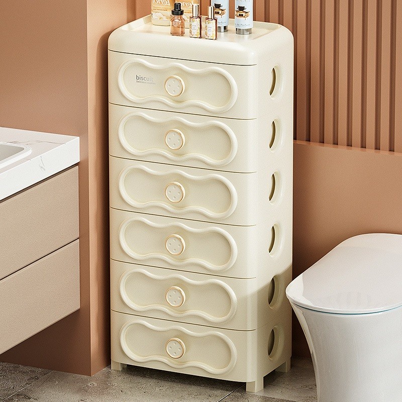 COD ตู้ลิ้นชักพลาสติก3456 ชั้น พลาสติก ตู้เสื้อผ้าที่มีล้อ 41cm ลิ้นชัก ความจุสูง กันฝุ่นและกันน้ำ กล่องเก็บของ