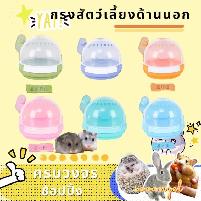 sooangelการเดินทางกรงเม่นกรงหนูแฮมสเตอร์ กระเป๋าหนูแฮมสเตอร์เม่นกระเป๋าเพื่อป้องกันการหลบหนีคริลิคใส UFOWDL