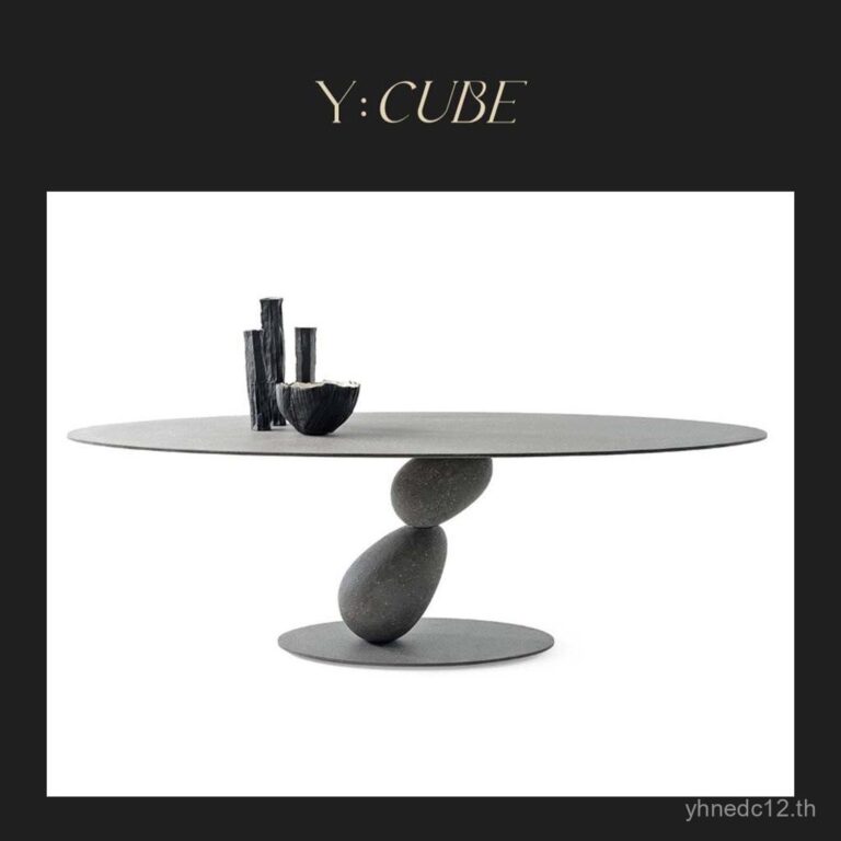 Y CUBE อิตาลีนาเข้า Mogg Matera Mdf วัสดุโลหะรอบสแควร์โต๊ะรับประทานอาหารที่เรียบง่าย