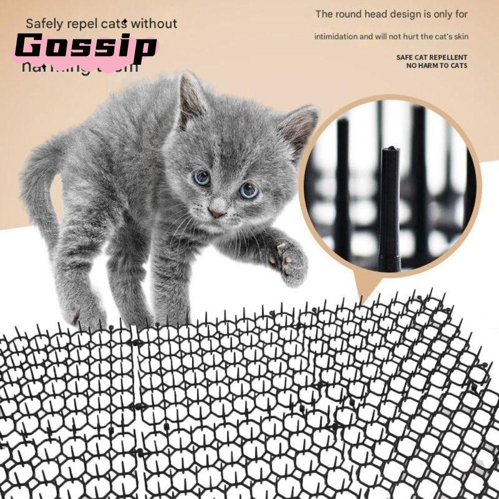 GOSSIP Cat Repellent Mat Soft Prick สามารถซ้อนเสื่อป้องกันการปีนเขาสัตว์เลี้ยงตารางพลาสติกไม่มี Harm Antivandalism Mat ในร่มและกลางแจ้ง